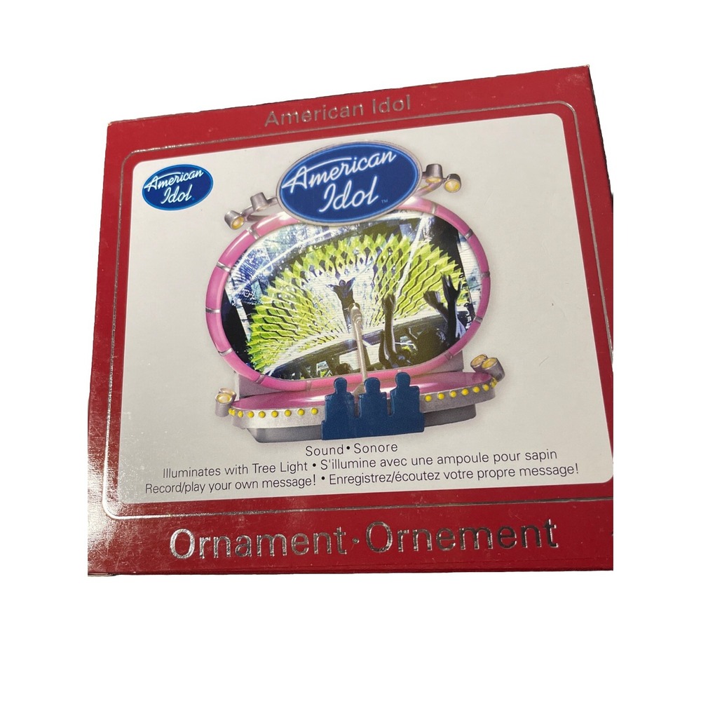 2008‎ Carlton Heirloom Ornament AMERICAN IDOL Can Record/Play Messages!